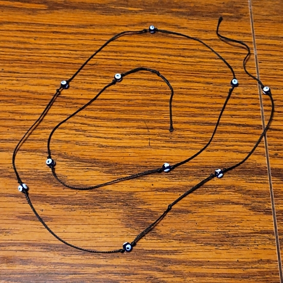 Black Evil Eye Wrap Bracelet - Beaded - Picture 3 of 4